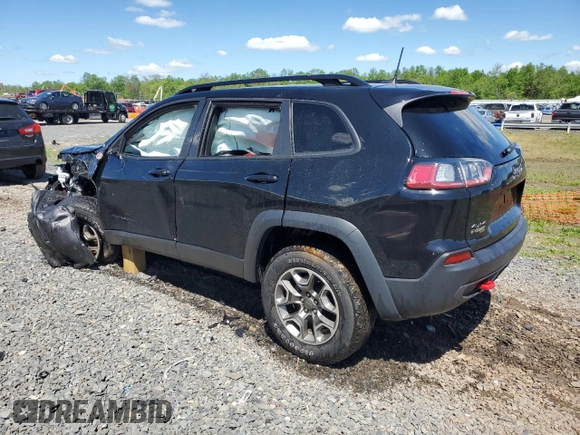 2022 Jeep Cherokee Trailhawk with VIN 1C4PJMBX8ND543366, listed as a Copart auction lot 55805195 with 61,926 mi miles and Salvage title. Bid and sale history available at DreamBid. Image 2.