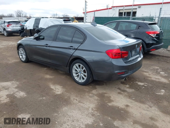 2018 BMW 3 Series 320i xDrive with VIN WBA8E5G53JNV02912, listed as a IAAI auction lot 41728125 with 108,916 mi miles. Bid and sale history available at carsss.com. Image 3.