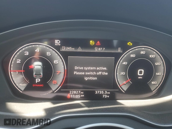 2021 Audi Q5 Premium Plus with VIN WA1BAAFY8M2118102, listed as a Copart auction lot 61657375 with 22,827 mi miles and Salvage title. Bid and sale history available at DreamBid. Image 9.