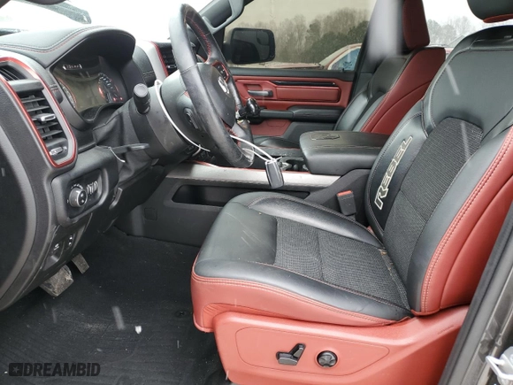 2019 Ram 1500 Rebel with VIN 1C6SRFET5KN740001, listed as a Copart auction lot 46055725 with 81,974 mi miles and Salvage Title. Bid and sale history available at carsss.com. Image 7.