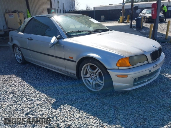2001 BMW 3 Series 330Ci with VIN WBABS53421JU87323, listed as a IAAI auction lot 41596451 with 1 mi miles. Bid and sale history available at carsss.com. Image 1.