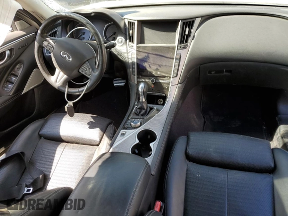 2017 Infiniti Q50 Red Sport 400 with VIN JN1FV7AR9HM870161, listed as a Copart auction lot 48852795 with 68,890 mi miles and Salvage title. Bid and sale history available at DreamBid. Image 8.