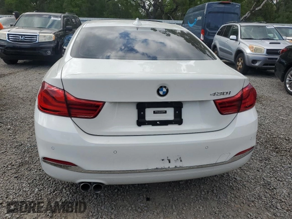 2019 BMW 4 Series 430i with VIN WBA4W3C56KAF93076, listed as a Copart auction lot 50100445 with 65,715 mi miles and Salvage Title. Bid and sale history available at carsss.com. Image 6.