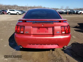2002 Ford Mustang GT Deluxe with VIN 1FAFP42X32F186453, listed as a Copart auction lot 48418415 with 0 mi miles and Salvage Title. Bid and sale history available at carsss.com. Image 6.