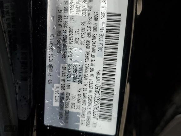 2016 Mazda CX-9 Grand Touring with VIN JM3TCADY2G0104050, listed as a Copart auction lot 56581425 with 100,737 mi miles and Salvage title. Bid and sale history available at DreamBid. Image 13.