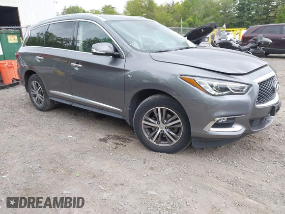 2020 Infiniti QX60 Luxe with VIN 5N1DL0MM1LC537478, listed as a IAAI auction lot 42323321 with 51,464 mi miles and . Bid and sale history available at DreamBid. Image 1.