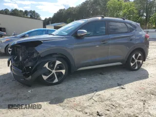 2017 Hyundai Tucson Value with VIN KM8J33A27HU315245, listed as a Copart auction lot 58391415 with 81,602 mi miles and Salvage title. Bid and sale history available at DreamBid. Image 1.
