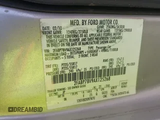2010 Ford Police Interceptor с VIN 2FABP7BV9AX125268, выставлен на аукционе IAAI как лот 42340529 с пробегом Не указан миль и . История ставок и продаж доступна на DreamBid. Изображение 9.
