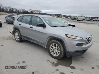 2017 Jeep Cherokee Sport with VIN 1C4PJMAS5HW632004, listed as a Copart auction lot 48033275 with 95,496 mi miles and Salvage Title. Bid and sale history available at carsss.com. Image 4.