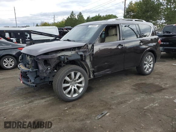 2013 Infiniti QX56 with VIN JN8AZ2NE2D9040676, listed as a Copart auction lot 71395084 with 163,769 mi miles and Salvage Title. Bid and sale history available at carsss.com. Image 1.