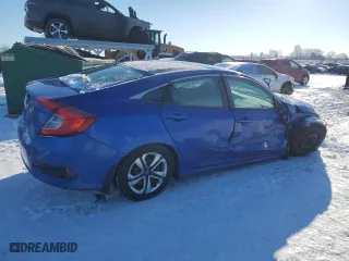 2017 Honda Civic Sedan LX with VIN 19XFC2F50HE027539, listed as a Copart auction lot 88356585 with 126,259 mi miles and Salvage Title. Bid and sale history available at carsss.com. Image 3.