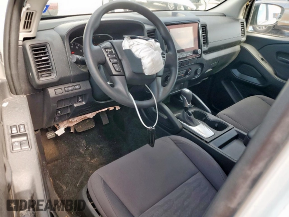 2024 Nissan Frontier S with VIN 1N6ED1CL4RN634494, listed as a Copart auction lot 56923345 with 22,469 mi miles and Salvage title. Bid and sale history available at DreamBid. Image 8.