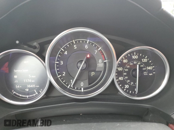 2021 Mazda MX-5 Miata Grand Touring with VIN JM1NDAD78M0455899, listed as a Copart auction lot 57347125 with 38,405 mi miles and Salvage title. Bid and sale history available at DreamBid. Image 9.