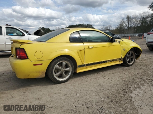 2002 Ford Mustang Standard with VIN 1FAFP40442F128344, listed as a Copart auction lot 48189045 with 0 mi miles and Salvage Title. Bid and sale history available at carsss.com. Image 3.
