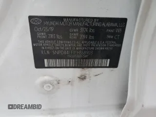 2020 Hyundai Elantra SEL z VIN 5NPD84LF1LH558903, wystawiony jako Copart lot #54939525 z przebiegiem 103 216 mil mil oraz Szkoda całkowita • Salvage title. Historia ofert i sprzedaży dostępna na DreamBid. Obrazek 12.