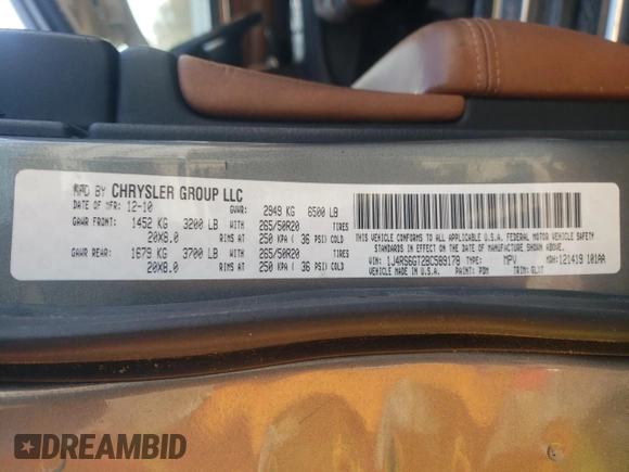 2011 Jeep Grand Cherokee Overland with VIN 1J4RS6GT2BC589178, listed as a Copart auction lot 50814745 with 136,646 mi miles and Clean Title. Bid and sale history available at DreamBid. Image 13.