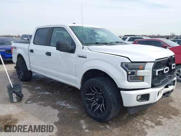 2017 Ford F-150 XL with VIN 1FTEW1CF4HKC80743, listed as a IAAI auction lot 41728068 with 100,094 mi miles. Bid and sale history available at carsss.com. Image 1.