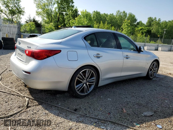 2014 Infiniti Q50 Premium with VIN JN1BV7AP4EM692488, listed as a Copart auction lot 52278185 with Not provided miles and Non repairable. Bid and sale history available at DreamBid. Image 3.
