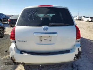 2007 Nissan Quest with VIN 5N1BV28U47N105291, listed as a Copart auction lot 87035904 with 203,490 mi miles and Salvage Title. Bid and sale history available at carsss.com. Image 6.