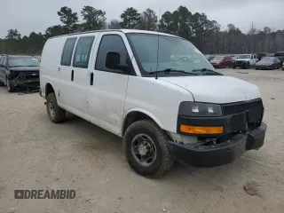 2021 Chevrolet Express Cargo with VIN 1GCWGAFP2M1217923, listed as a Copart auction lot 44116785 with 277,325 mi miles and Salvage title. Bid and sale history available at DreamBid. Image 4.