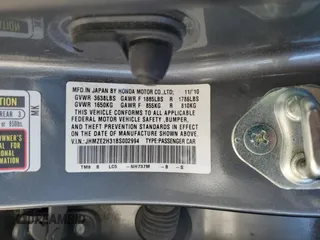 2011 Honda Insight with VIN JHMZE2H31BS002994, listed as a Copart auction lot 54270535 with 84,957 mi miles and Clean title. Bid and sale history available at DreamBid. Image 12.