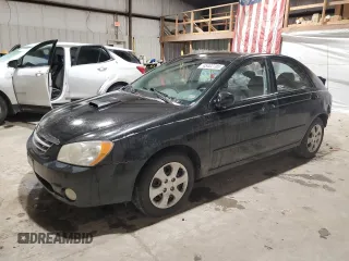 2004 Kia Spectra LX with VIN KNAFE121545012030, listed as a Copart auction lot 45402705 with 237,751 mi miles and Salvage Title. Bid and sale history available at carsss.com. Image 1.