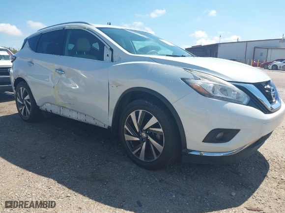 2015 Nissan Murano SL with VIN 5N1AZ2MG9FN272034, listed as a IAAI auction lot 41850723 with 128,796 mi miles. Bid and sale history available at carsss.com. Image 1.
