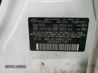 2021 Hyundai Sonata Hybrid Blue with VIN KMHL24JJ4MA021239, listed as a Copart auction lot 87680405 with 106,964 mi miles and Salvage Title. Bid and sale history available at carsss.com. Image 12.