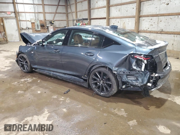 2025 Cadillac CT5 Sport with VIN 1G6DU5RK9S0113510, listed as a Copart auction lot 41773495 with 1,019 mi miles and Salvage Title. Bid and sale history available at DreamBid. Image 2.