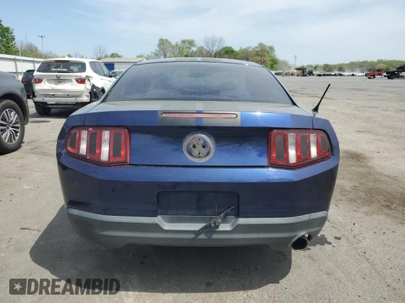 2010 Ford Mustang V6 with VIN 1ZVBP8AN7A5166515, listed as a Copart auction lot 54176615 with 99,390 mi miles and Salvage Title. Bid and sale history available at DreamBid. Image 6.