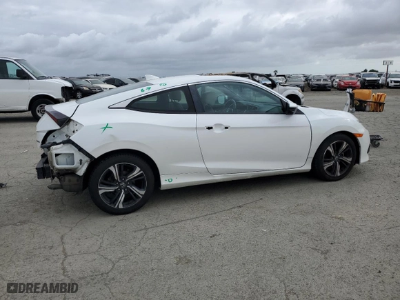 2017 Honda Civic Coupe Touring with VIN 2HGFC3B90HH357413, listed as a Copart auction lot 50340775 with 186,493 mi miles and Salvage Title. Bid and sale history available at carsss.com. Image 3.