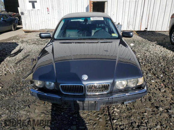 2001 BMW 7 Series 740iL with VIN WBAGH83491DP25351, listed as a Copart auction lot 46462335 with 0 mi miles and Salvage Title. Bid and sale history available at carsss.com. Image 5.