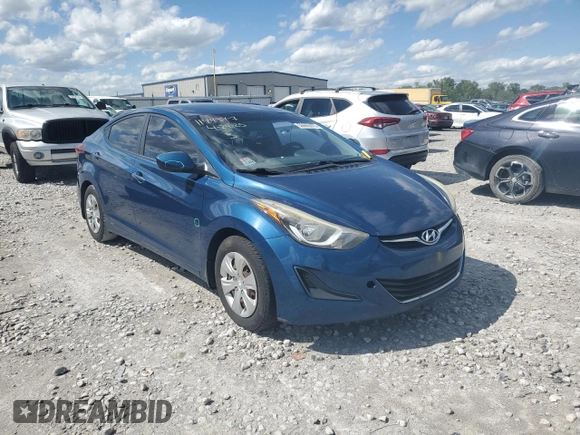 2016 Hyundai Elantra SE with VIN KMHDH4AE6GU516535, listed as a Copart auction lot 56665975 with 111,846 mi miles and Salvage title. Bid and sale history available at DreamBid. Image 4.