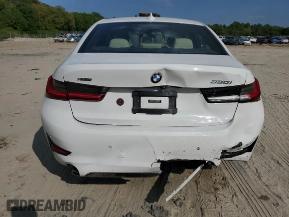 2020 BMW 3 Series 330i xDrive with VIN 3MW5R7J01L8B10663, listed as a Copart auction lot 56383485 with 74,543 mi miles and Salvage title. Bid and sale history available at DreamBid. Image 6.