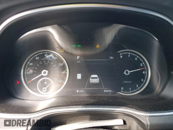 2023 Genesis GV80 with VIN KMUHBDSB4PU107507, listed as a Copart auction lot 54907715 with 89,970 mi miles and Salvage title. Bid and sale history available at DreamBid. Image 9.
