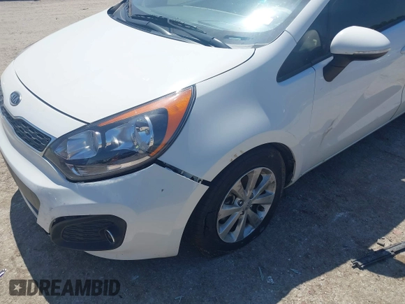2013 Kia Rio SX with VIN KNADN5A30D6097807, listed as a IAAI auction lot 41958802 with 23,944 mi miles. Bid and sale history available at carsss.com. Image 6.