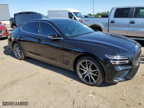 2022 Genesis G70 2.0T with VIN KMTG34TA6NU102387, listed as a Copart auction lot 57135504 with 15,769 mi miles and Salvage Title. Bid and sale history available at carsss.com. Image 4.