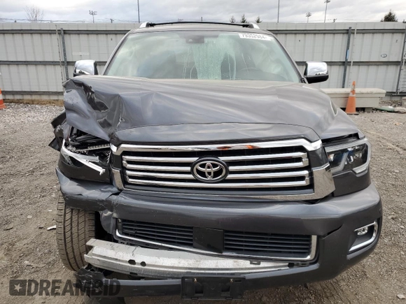 2018 Toyota Sequoia Platinum with VIN 5TDDY5G19JS158048, listed as a Copart auction lot 79352984 with 129,083 mi miles and Salvage Title. Bid and sale history available at carsss.com. Image 5.