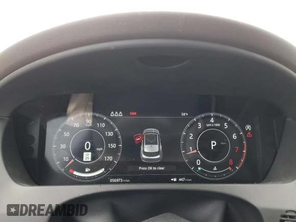 2020 Jaguar F-Pace 25t Prestige with VIN SADCK2FX8LA623683, listed as a Copart auction lot 49636174 with 56,973 mi miles and Salvage title. Bid and sale history available at DreamBid. Image 9.