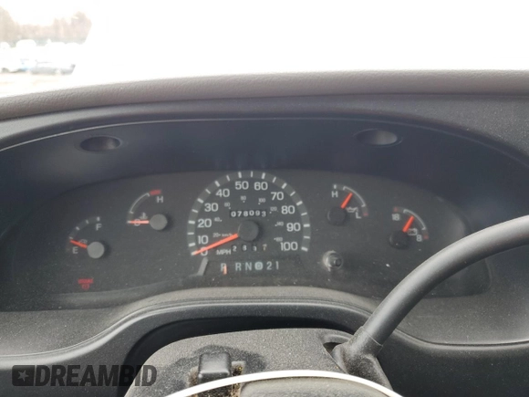 2000 Ford Econoline Cargo with VIN 1FTRE1422YHB49985, listed as a Copart auction lot 52308475 with 78,093 mi miles and Salvage Title. Bid and sale history available at carsss.com. Image 9.