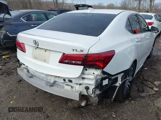 2017 Acura TLX w/Technology Pkg with VIN 19UUB1F51HA005459, listed as a IAAI auction lot 41499011 with 101,222 mi miles. Bid and sale history available at carsss.com. Image 4.