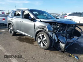 2022 Nissan Rogue SL with VIN 5N1BT3CA7NC702260, listed as a IAAI auction lot 41313746 with 41,502 mi miles. Bid and sale history available at carsss.com. Image 1.