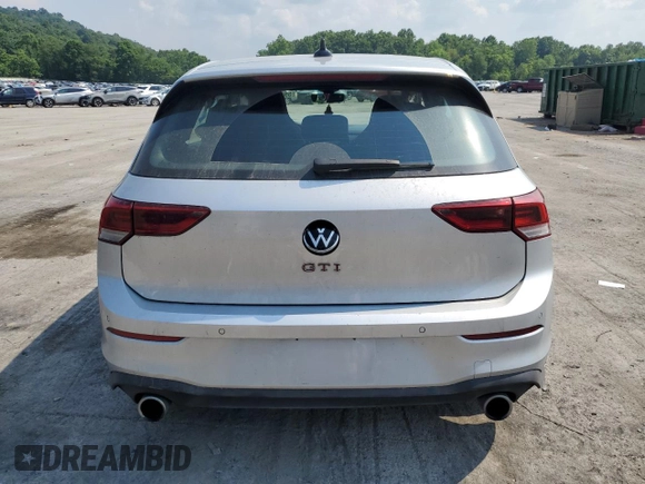 2022 Volkswagen Golf GTI SE with VIN WVWN87CD3NW125990, listed as a Copart auction lot 59822194 with 37,573 mi miles and Salvage Title. Bid and sale history available at carsss.com. Image 6.