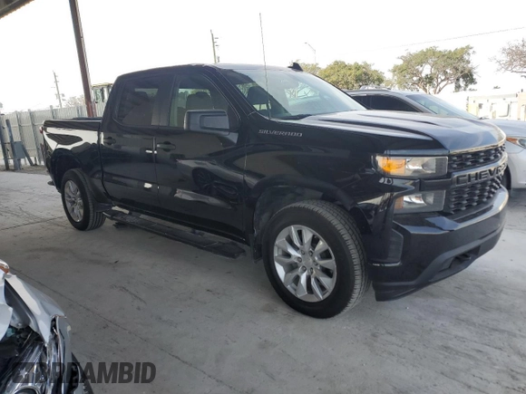 2022 Chevrolet Silverado 1500 Custom with VIN 3GCPWBEK0NG214671, listed as a Copart auction lot 51872465 with 92,684 mi miles and Non Repairable. Bid and sale history available at DreamBid. Image 4.