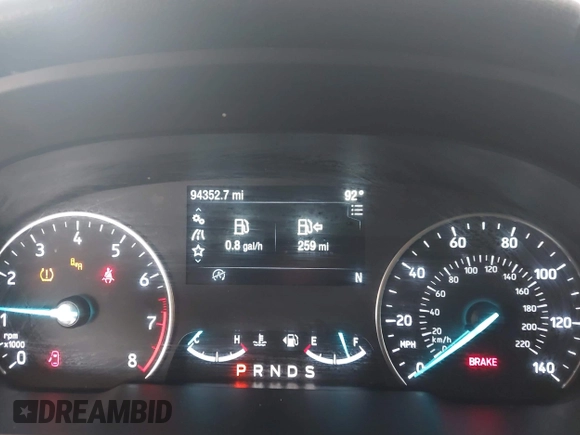2019 Ford EcoSport SE with VIN MAJ3S2GE0KC258482, listed as a IAAI auction lot 42371392 with 94,352 mi miles and . Bid and sale history available at DreamBid. Image 7.