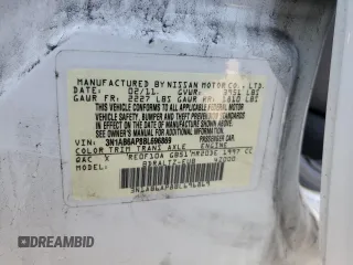 2011 Nissan Sentra SR with VIN 3N1AB6AP8BL696869, listed as a Copart auction lot 53553805 with 112,761 mi miles and Salvage Title. Bid and sale history available at DreamBid. Image 14.