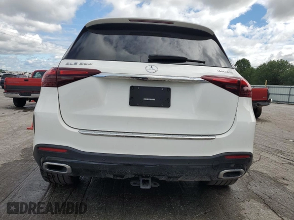 2025 Mercedes-Benz GLE 350 with VIN 4JGFB4FB3SB293674, listed as a Copart auction lot 57910545 with 8,753 mi miles and Salvage title. Bid and sale history available at DreamBid. Image 6.