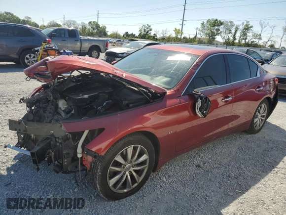 2015 Infiniti Q50 Premium with VIN JN1BV7AP0FM333480, listed as a Copart auction lot 50940215 with 0 mi miles and Salvage Title. Bid and sale history available at carsss.com. Image 1.