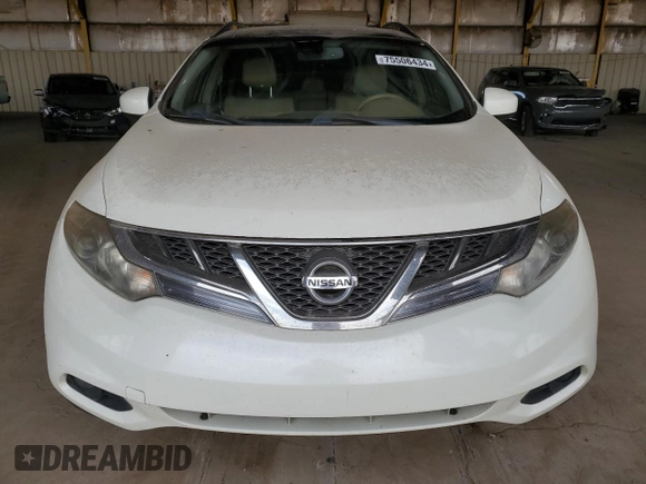 2011 Nissan Murano SV with VIN JN8AZ1MW4BW157727, listed as a Copart auction lot 75506434 with 168,924 mi miles and Clean Title. Bid and sale history available at carsss.com. Image 5.