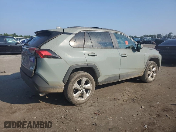 2021 Toyota RAV4 Hybrid LE with VIN 4T3B6RFV4MU046625, listed as a Copart auction lot 65589185 with 47,307 mi miles and Salvage title. Bid and sale history available at DreamBid. Image 3.